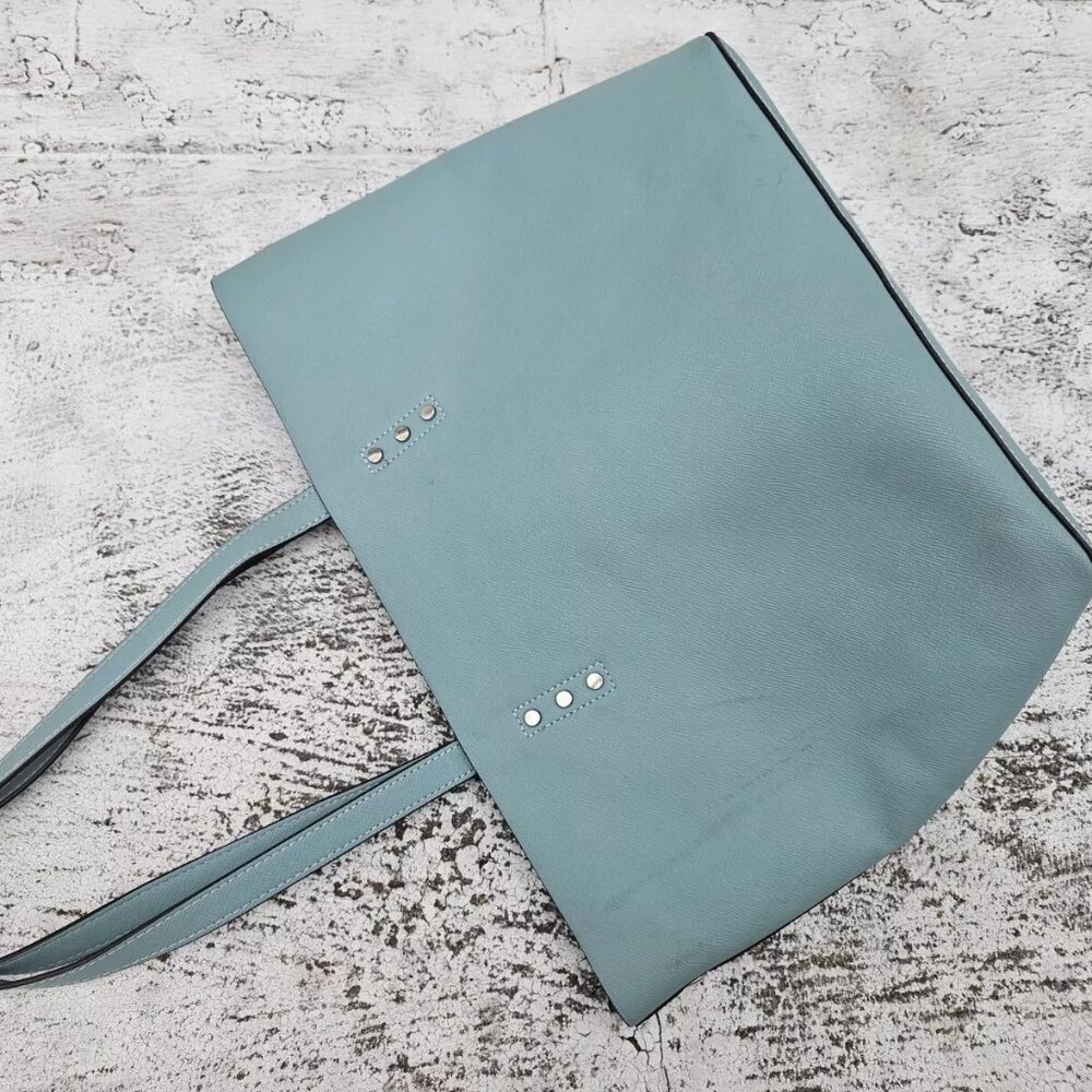 SR2 Women Hand Bag Lught Turquoise Patent Leather Tote Bag 2 in 1 Shoulder Bag - Picture 2 of 14